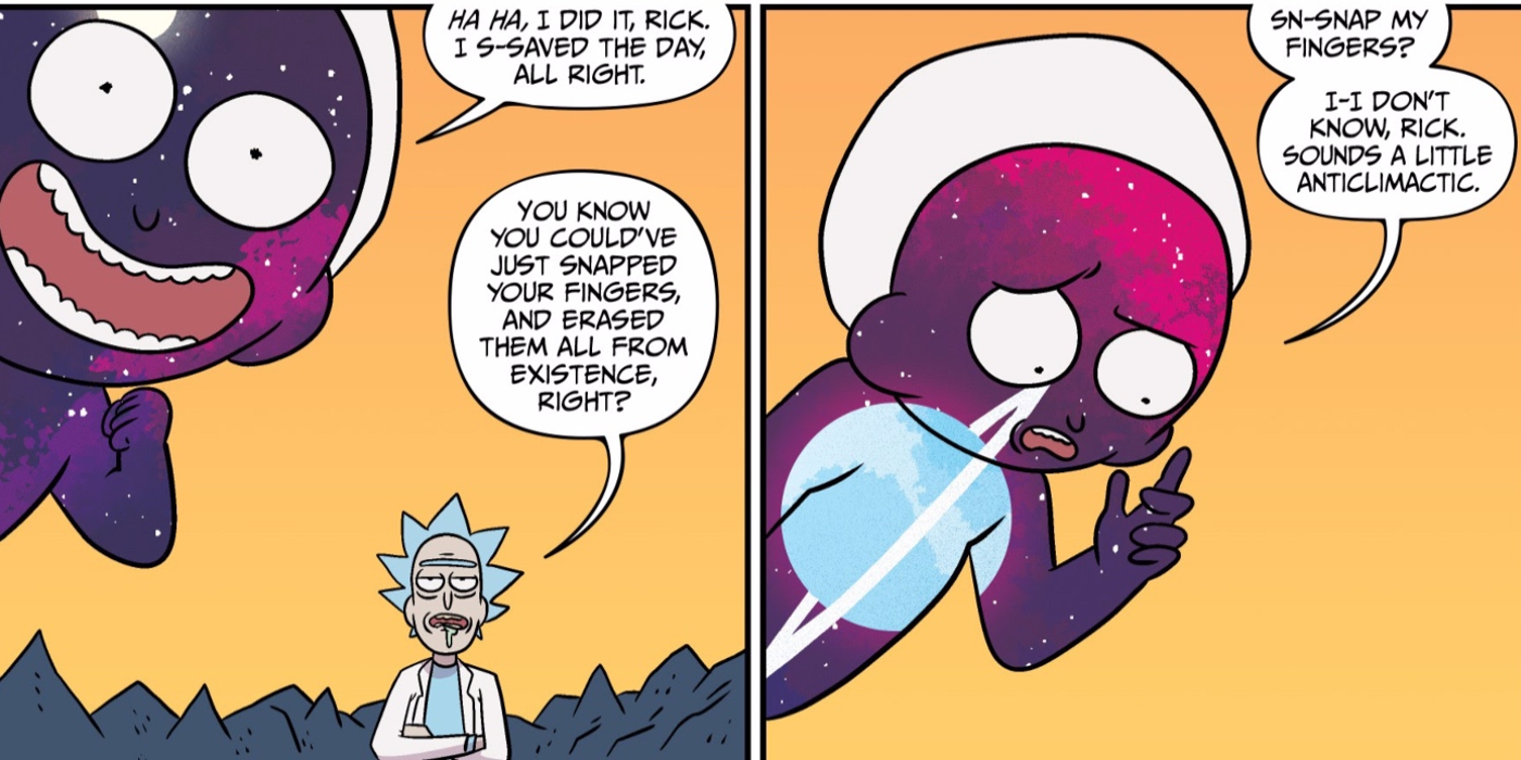Rick and Morty Thanos Comic infinity snap