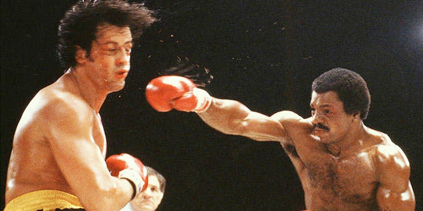 Rocky vs Apollo Creed in Rocky II brightened version