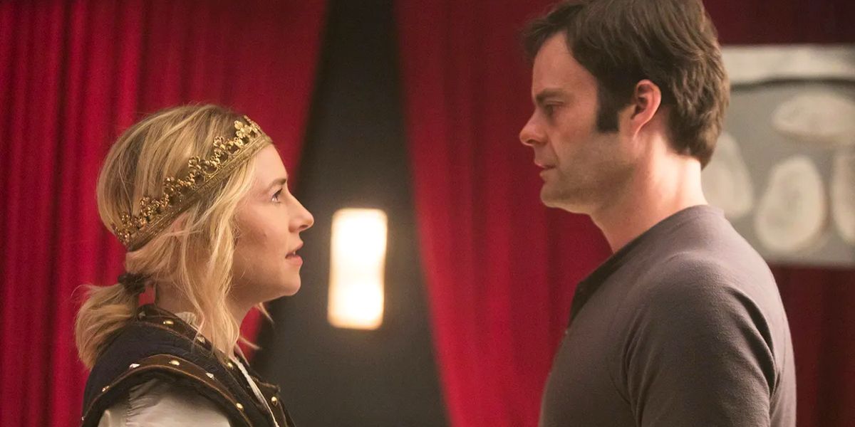Sarah Goldberg as Sally Reed and Bill Hader as Barry Berkman in Barry on HBO