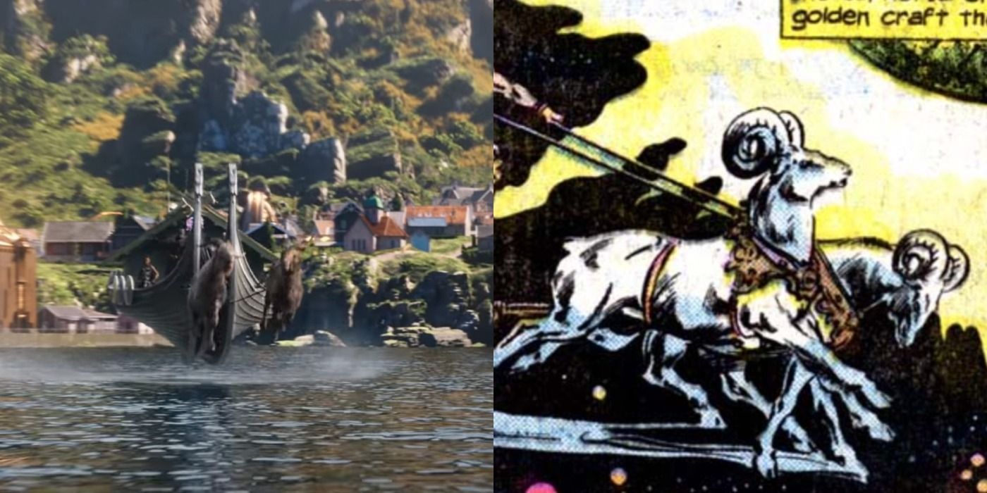 Split image of Toothgnasher and Toothgrinder from MCU and Marvel Comics.