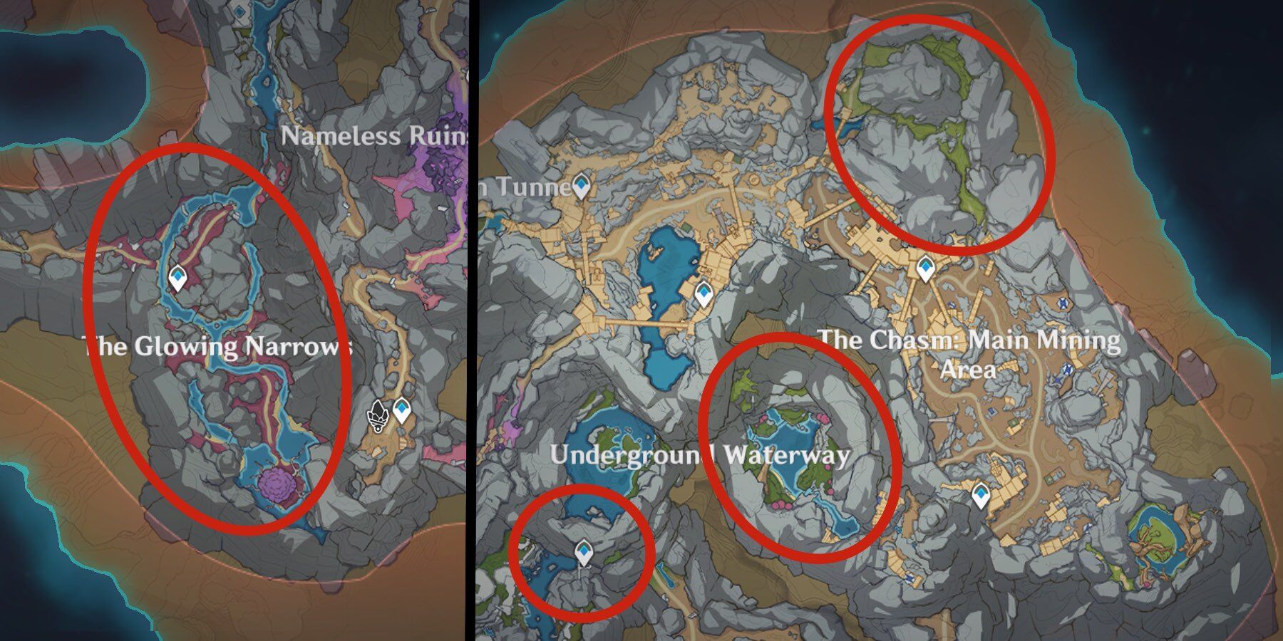 The Chasm s Starshroom Locations in Genshin Impact