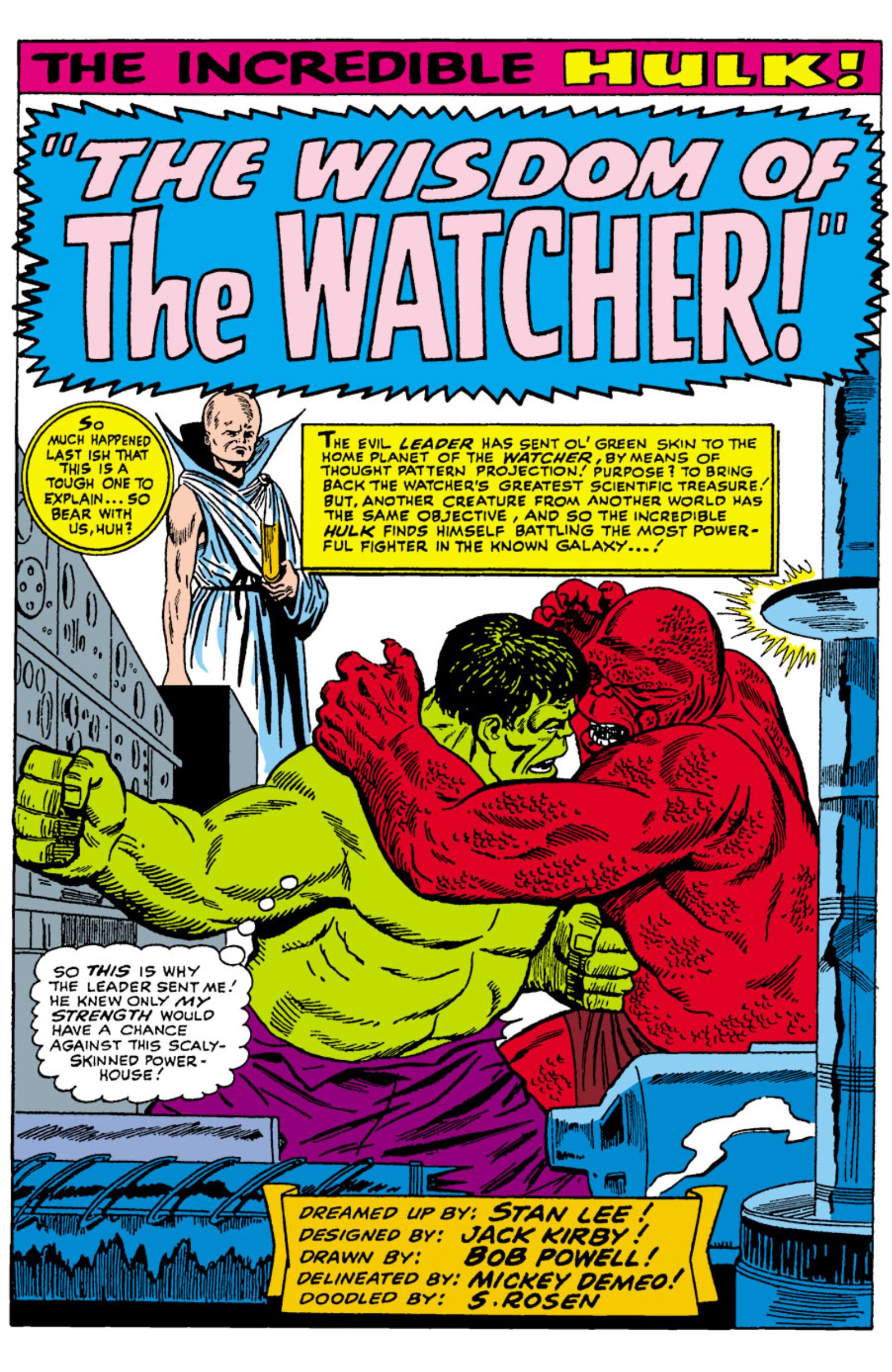 The Watcher sees Hulk fight