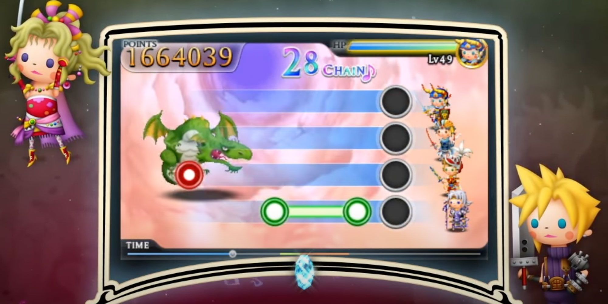 Screenshot da Theatrhythm Final Fantasy