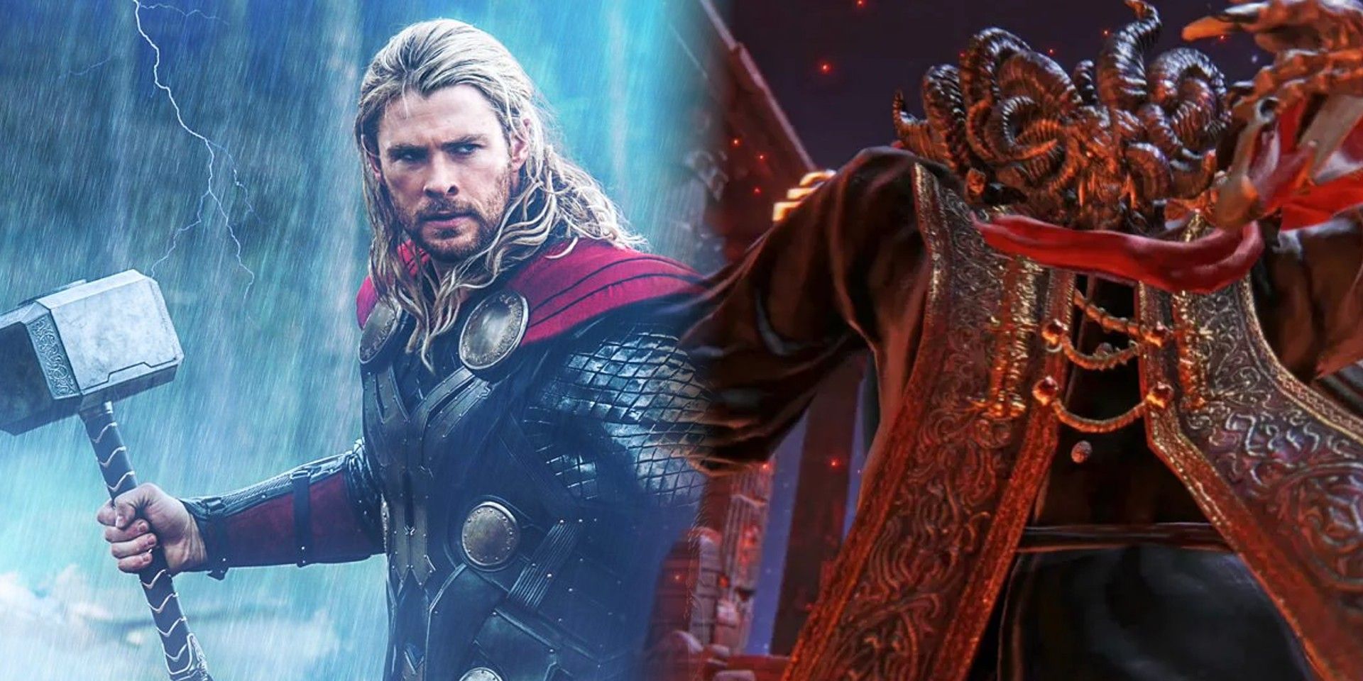 Elden Ring Mohg The Omen Boss Elden Ring Fan Adds Boss Mohg to Thor: Love & Thunder Poster