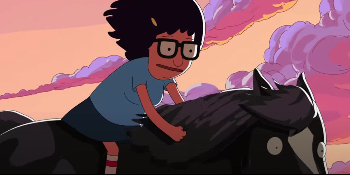 Tina Belcher riding Jericho in The Bobs Burgers Movie