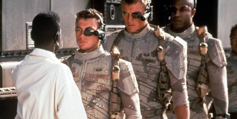 Jean-Claude Van Damme and Dolph Lundgren in Universal Soldier