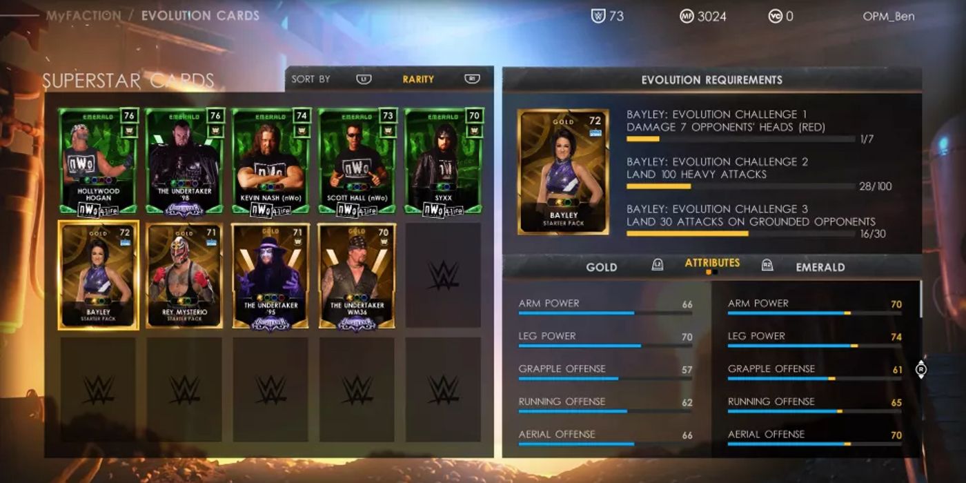 WWE 2K22 Evolution Cards in MyFaction