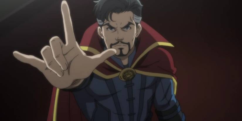 Doctor Strange casting a spell in Marvel Future Avengers 