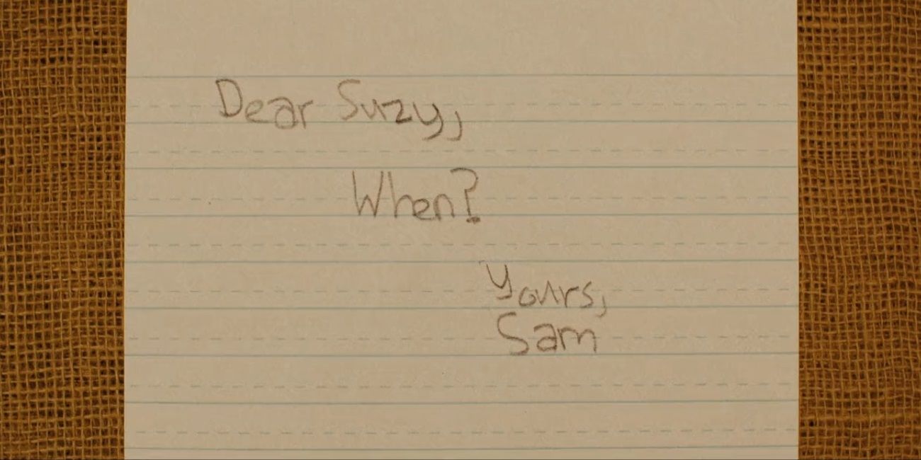 A note from Sam in Moonrise Kingdom