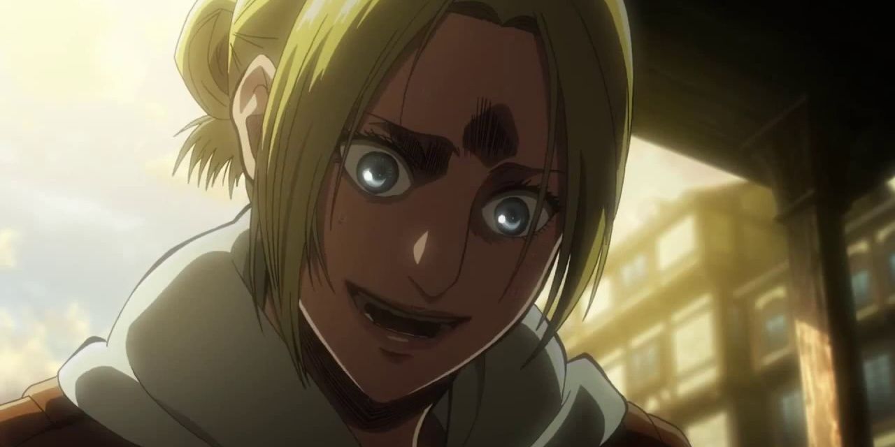 Annie laughing at attack on titan 
