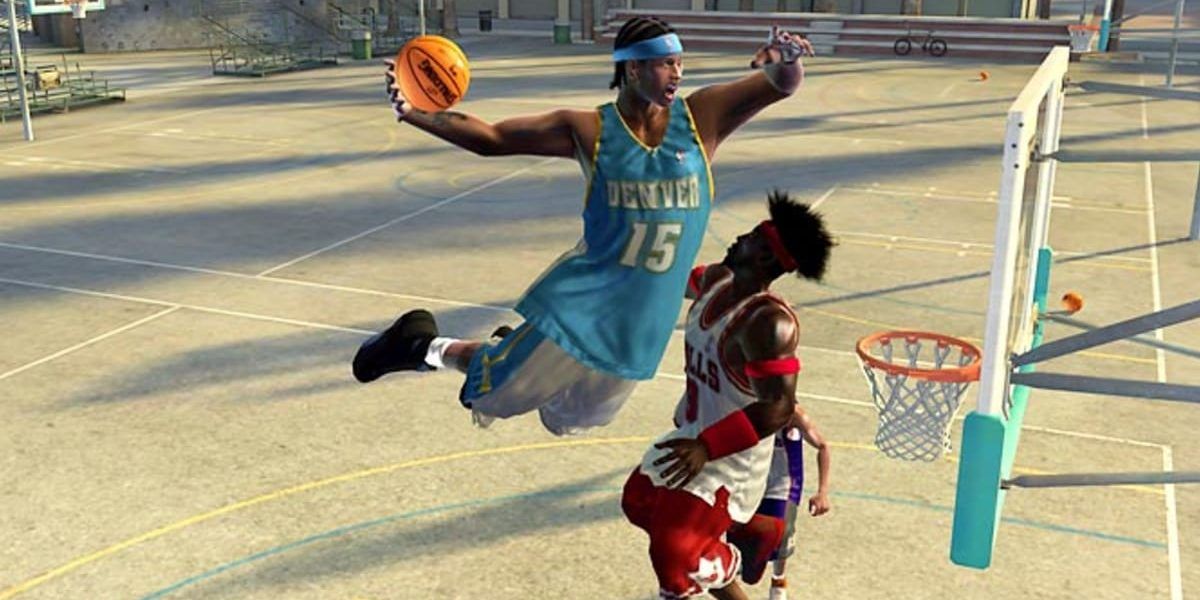 Carmelo Anthony Dunking in NBA Street Homecourt e1652383533390