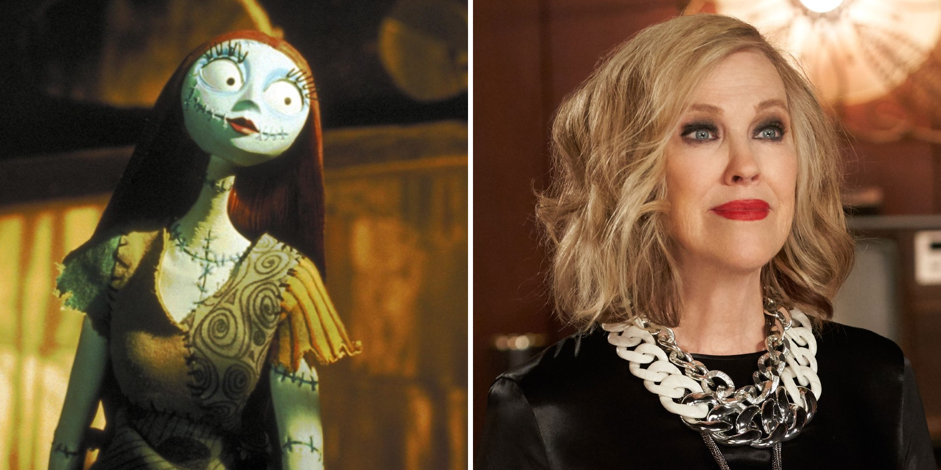 Catherine OHara in The Nightmare Before Christmas and Schitts Creek