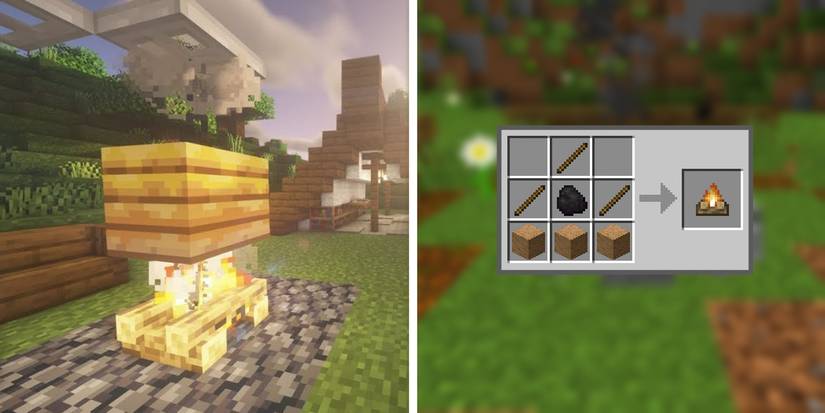 Fire Craft Minecraft How to Make a Campfire in Minecraft