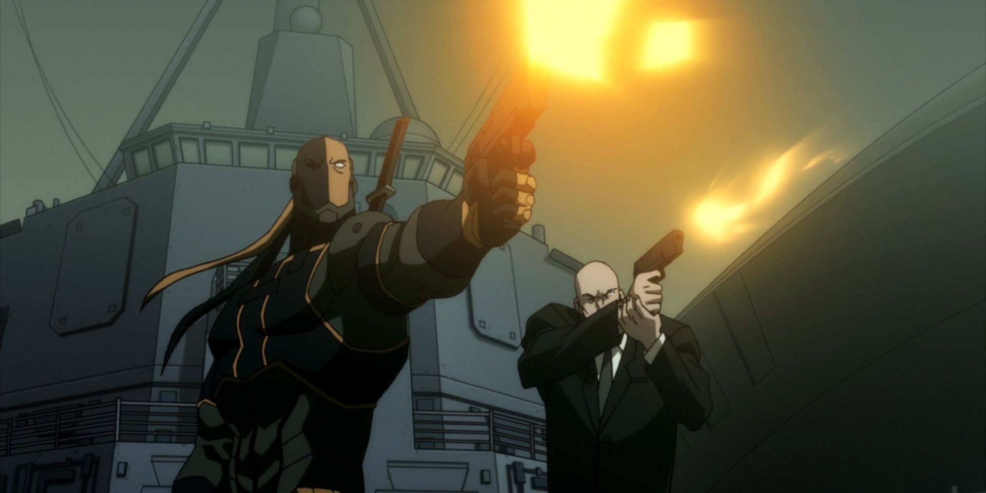 Deathstroke and Lex Luthor in Justice League The Flashpoint