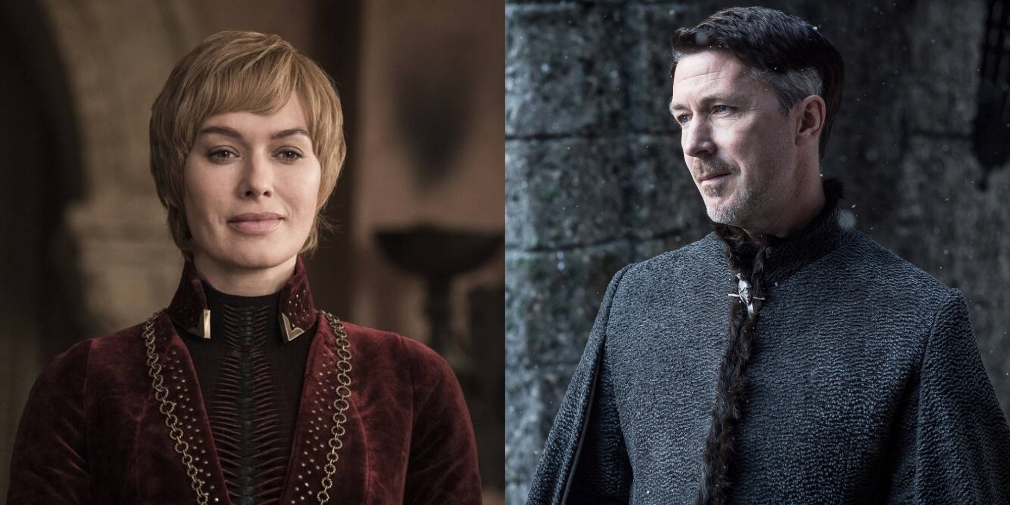 Split image showing Cersei and Littlefinger in Game of Thrones.