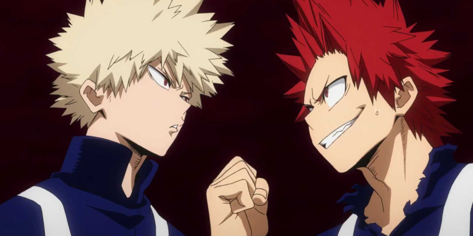 Кацуки Бакуго и Эйджиро Киришима в "Моя геройская академия"