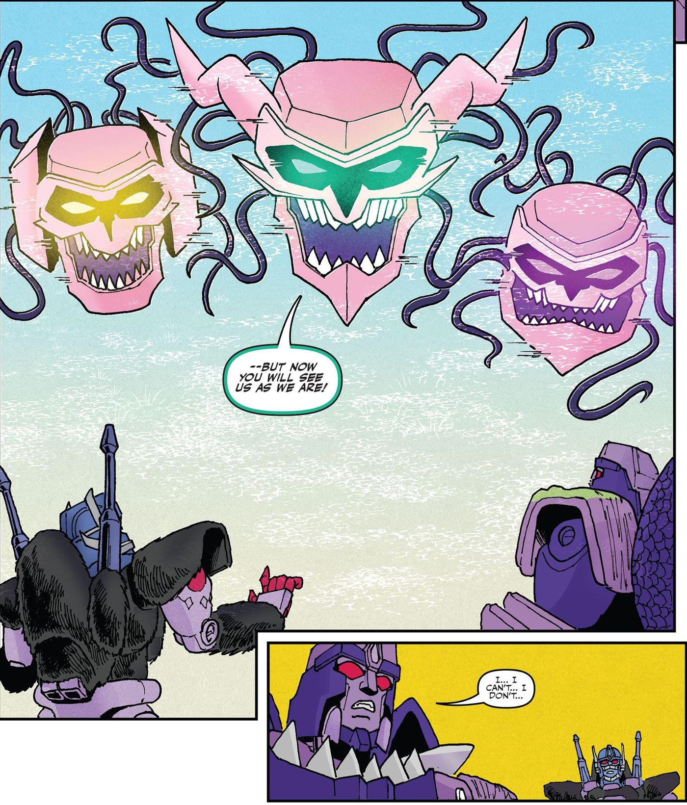Megatron becomes a stuttering wreck when the Vok reveal their true form in Transformers Beast Wars 15.