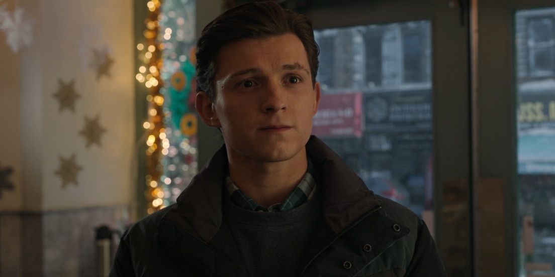 Peter Parking looking sad in Spider Man No Way Home Cropped