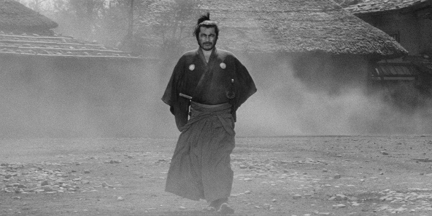 Sanjuro walks out of the fog