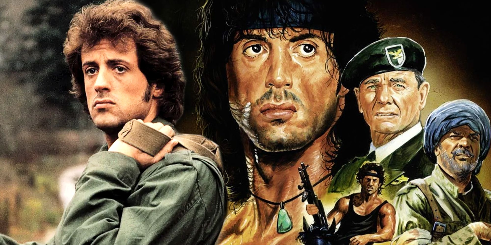 Sylvester Stallone as Rambo in First Blood and Rambo 3