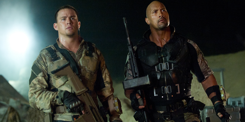 Channing Tatum and Dwayne Johnson in G.I. Joe Rise of Cobra