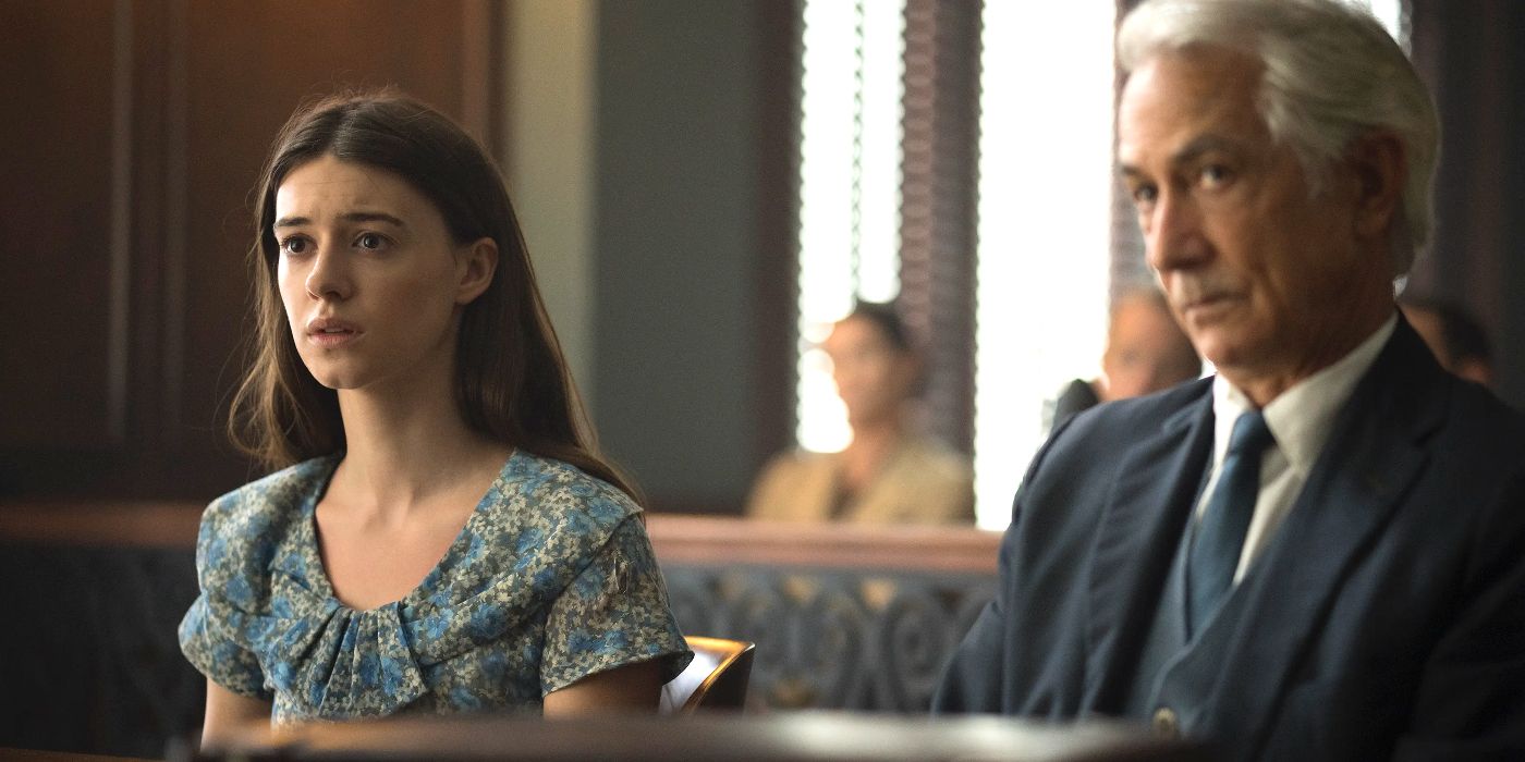 Kya and her lawyer at trial in Where The Crawdads Sing