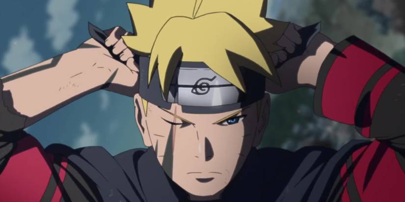 Boruto ties a headband in Boruto: The Next Generations