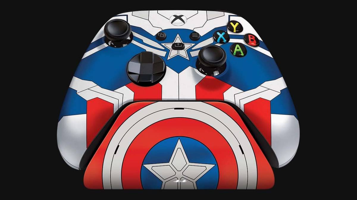 Captain America Razer Controller Razer's Captain America Xbox Controller Commemorates Sam's Suit