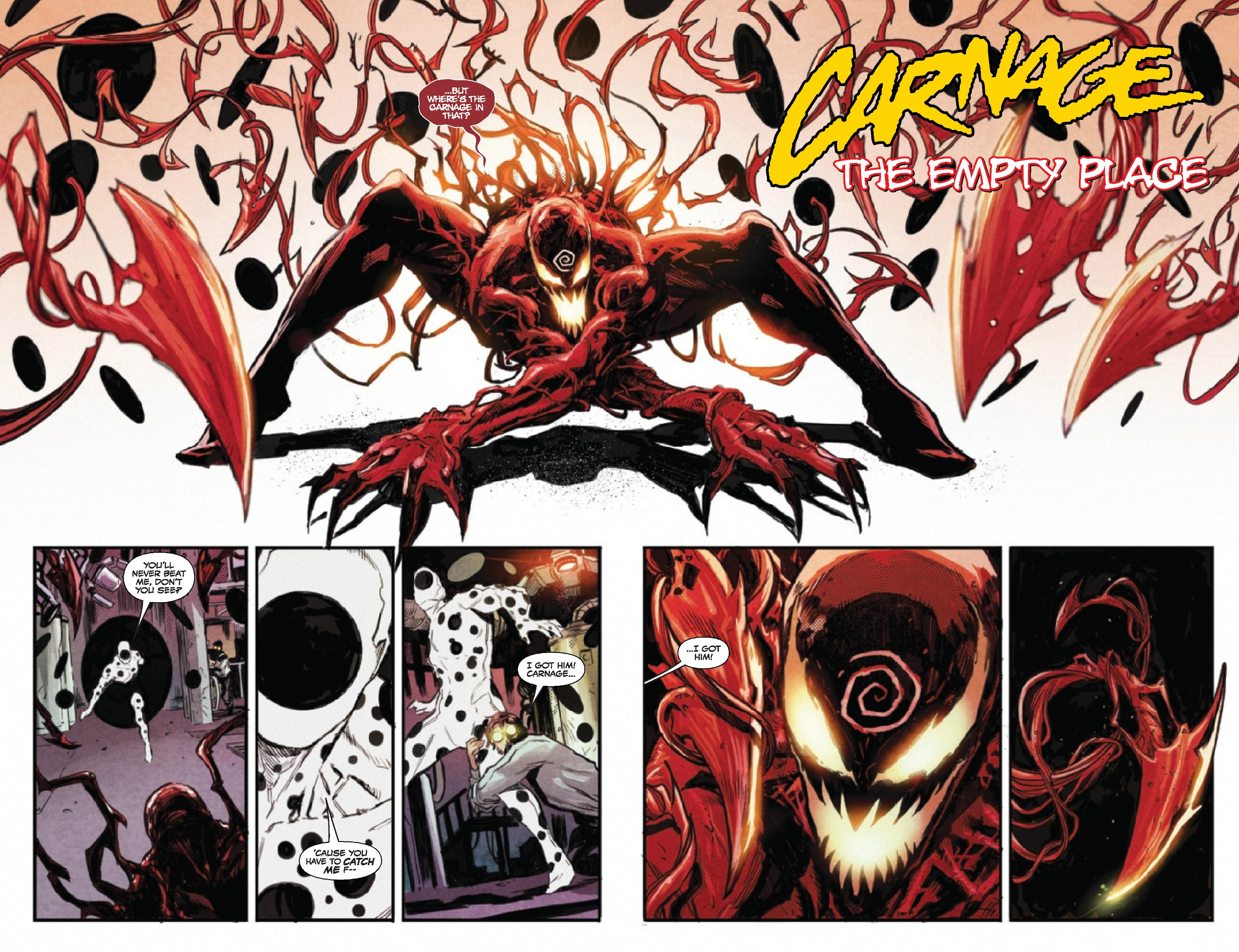 carnage 3 page 2 vs spot comic spider man