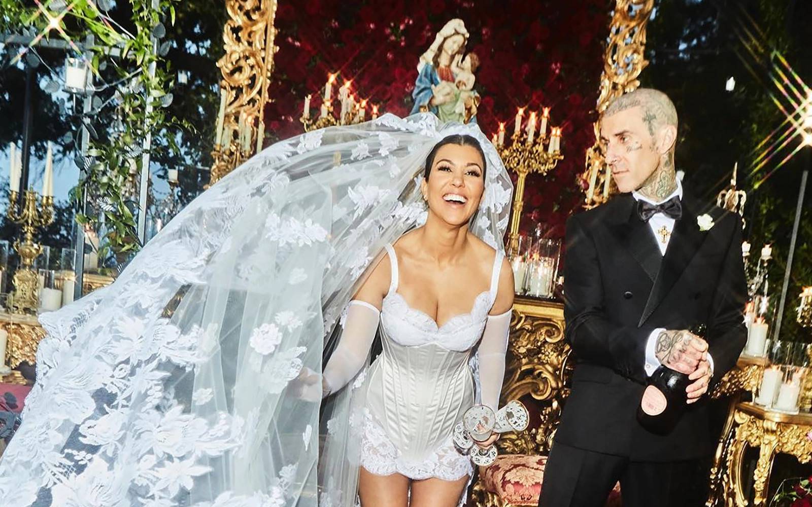 Kourtney Kardashian Shares BTS Photos From Wedding Day