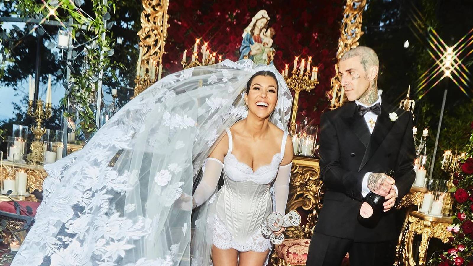 kourtney kardashian bridesmaid dress Shares BTS Photos From Wedding Day COLOR:Butter Yellow Ruched Detailing Boden Navy Blue White