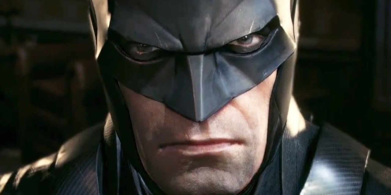 Arkham Batman looking into the camera Cropped