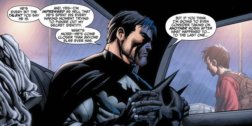 Bruce Wayne commending Tim Drake's skills in Teen Titans #0