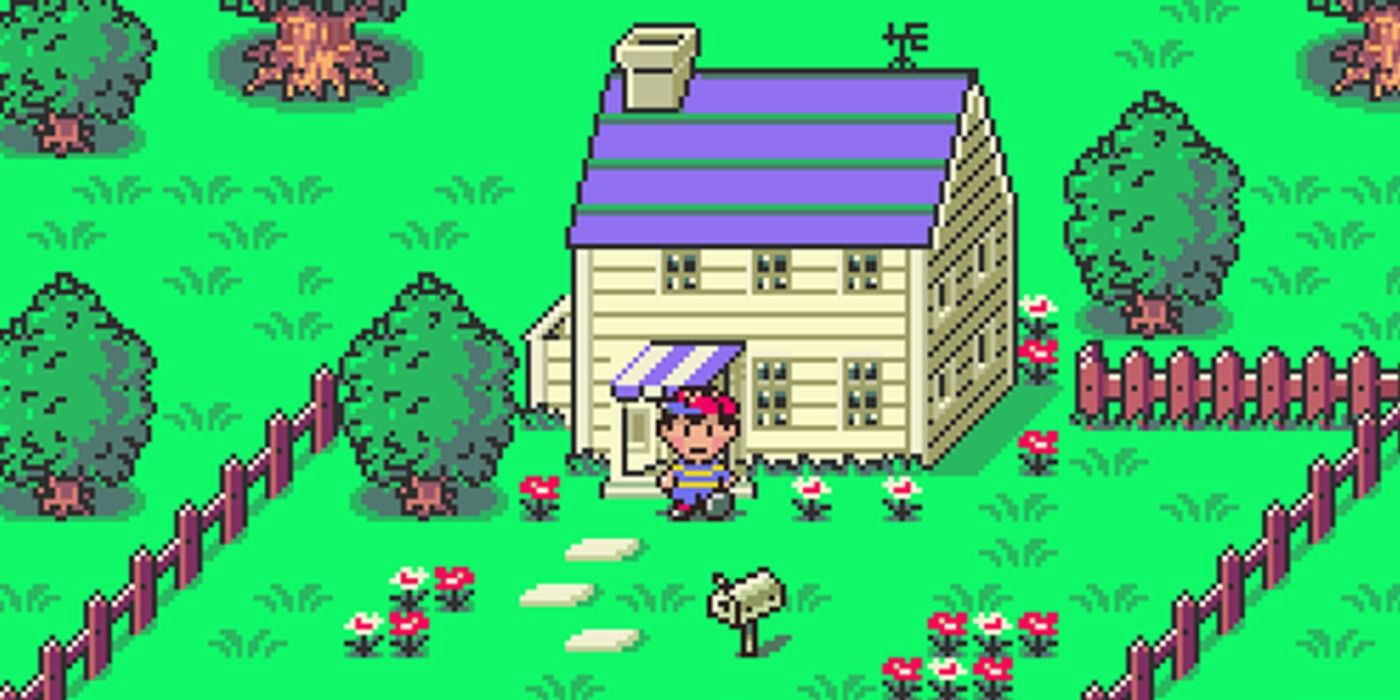 Ness davanti alla casa in EarthBound