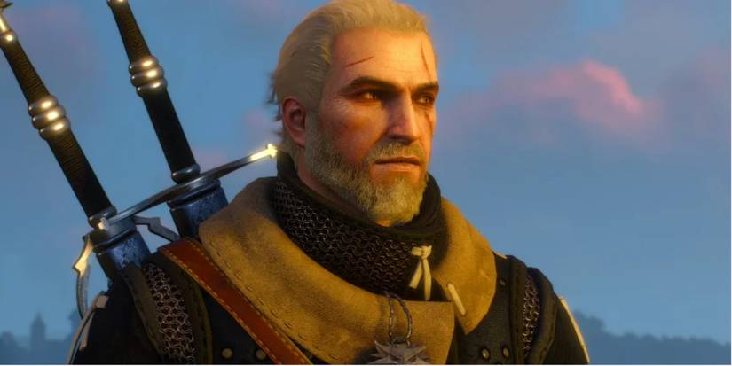 Geralt looking pensive in The Witcher 3