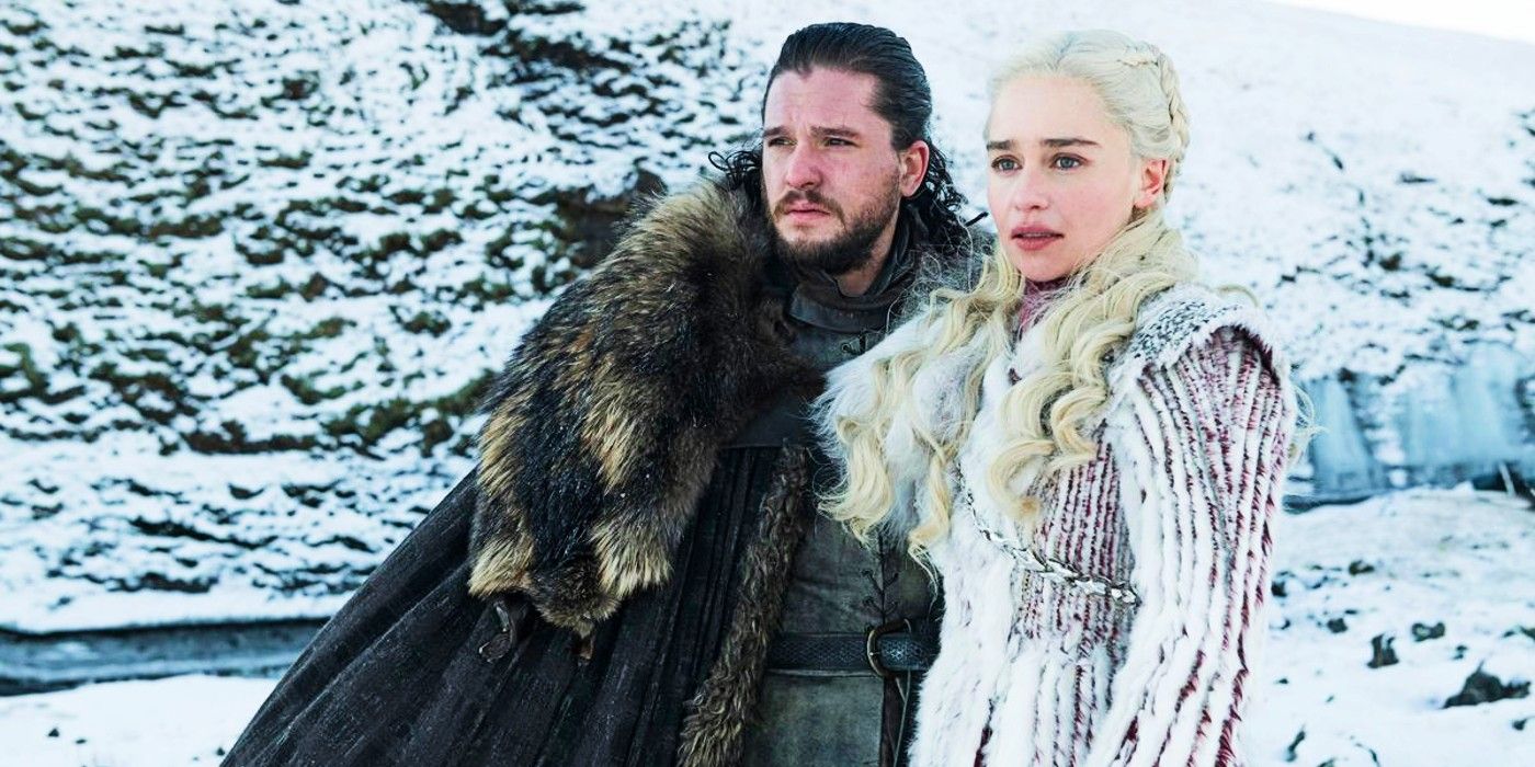 Jon Snow and Daenerys Targaryen in Game of Thrones