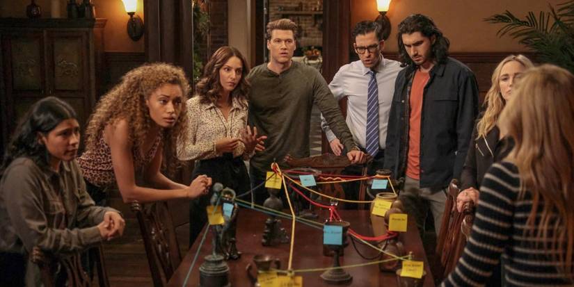 Every Arrowverse TV Show, Ranked From Worst To Best 5 Spooner, Astra, Zari 2.0, Nate, Gary, Behrad, and Sara listening to Ava on Legends of Tomorrow