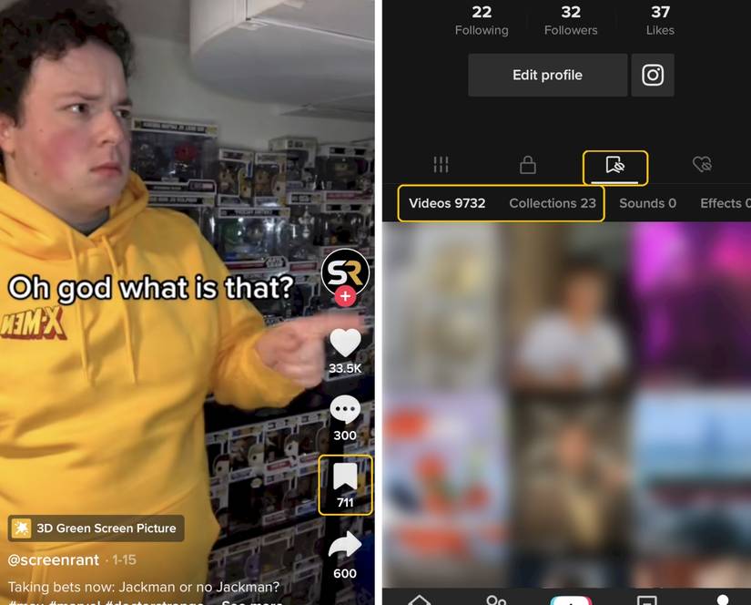 Managing TikTok favorite videos
