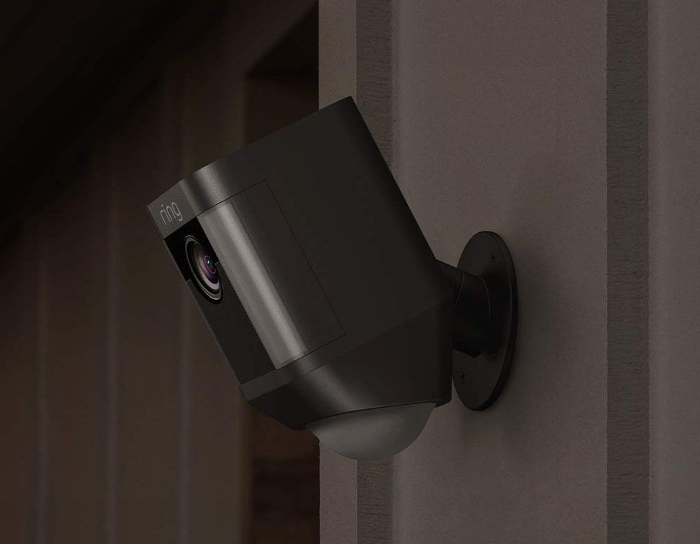 Ring Spotlight 2-pack with Echo Dot best security cameras you can find on amazon for prime day