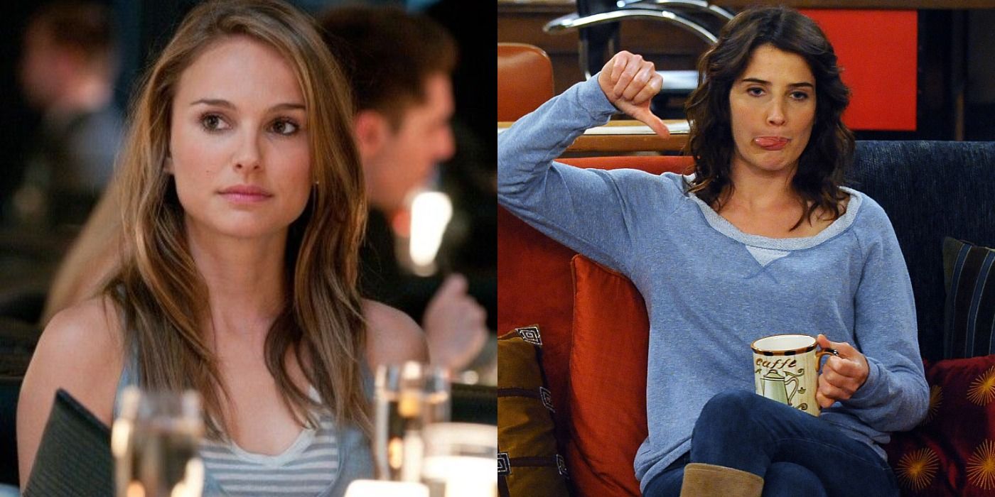 Split Image Of Emma Kurtzman From No Strings Attached And Robin Scherbatsky From HIMYM