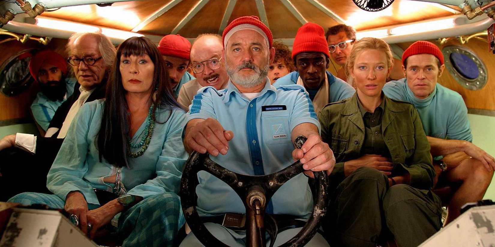 Team Zissou in a submarine in The Life Aquatic