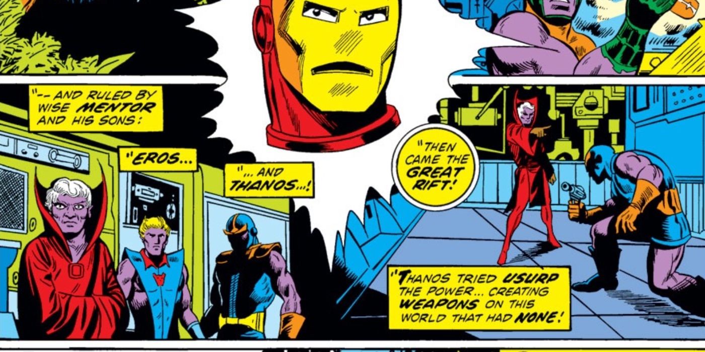 Thanos Real Origin comic