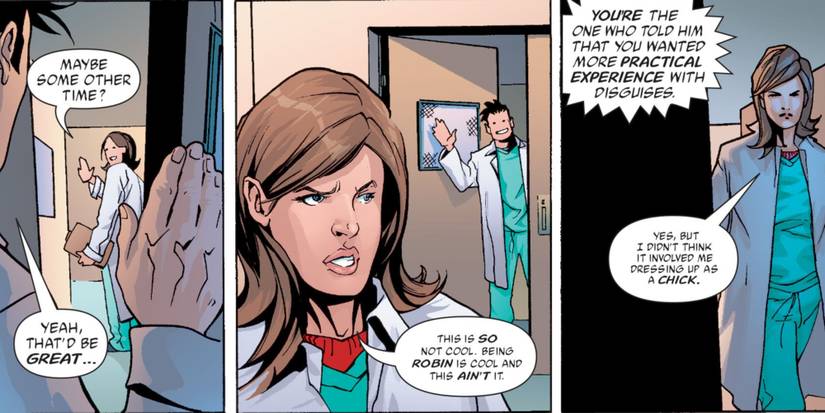 Tim Drake disguised as Caroline Hill in Batman #626