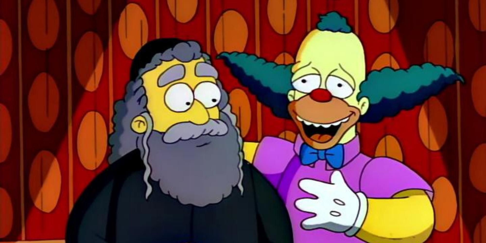 The Simpsons: Krusty the Clown and Rabbi Hyman Krustofsky - Like Father, Like Clown