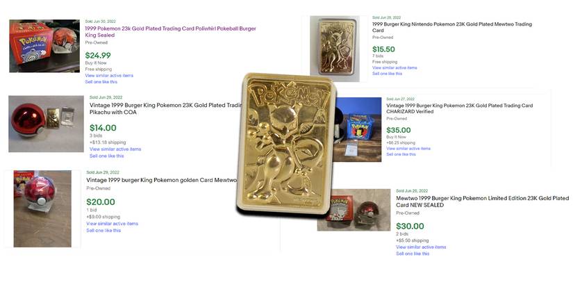 Your Gold Pokmon Cards From Burger King Won't Make You Rich Your Gold Pokmon Cards From Burger King Won't Make You Rich