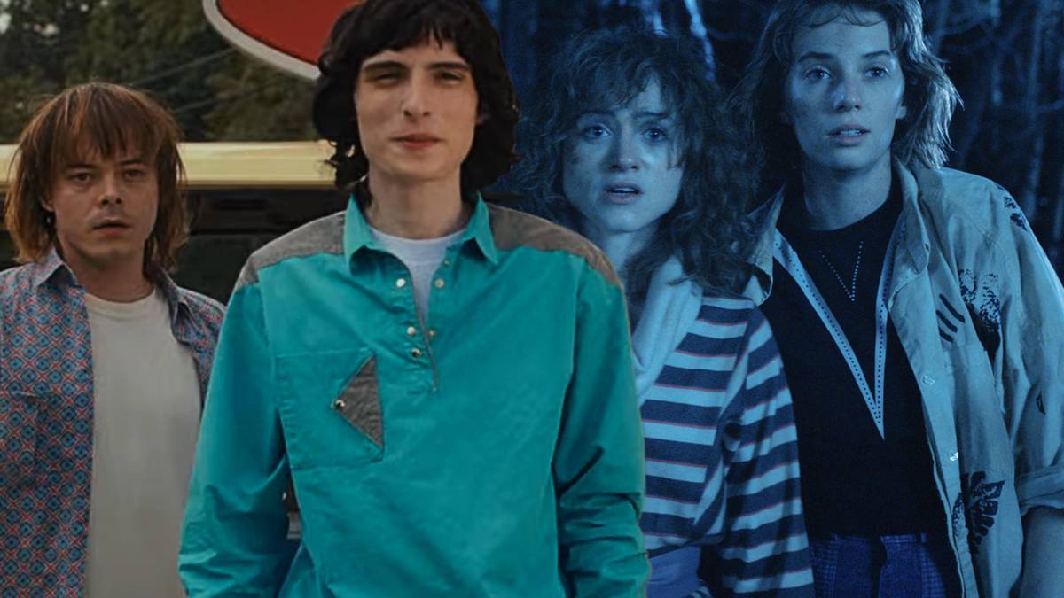 Jonathan, Mike, Nancy, and Robin in Stranger Things 4