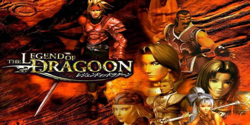The Legend of Dragoon key art featuring a collage of the main cast.