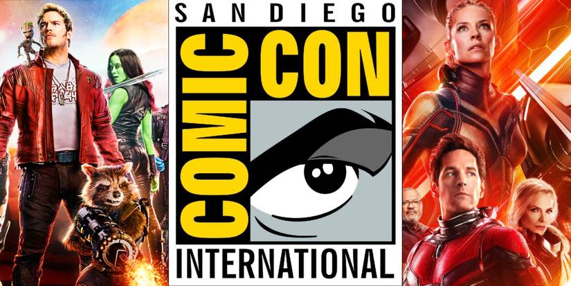 Guardians of the Galaxy, Ant-Man and the Wasp and SDCC Logo