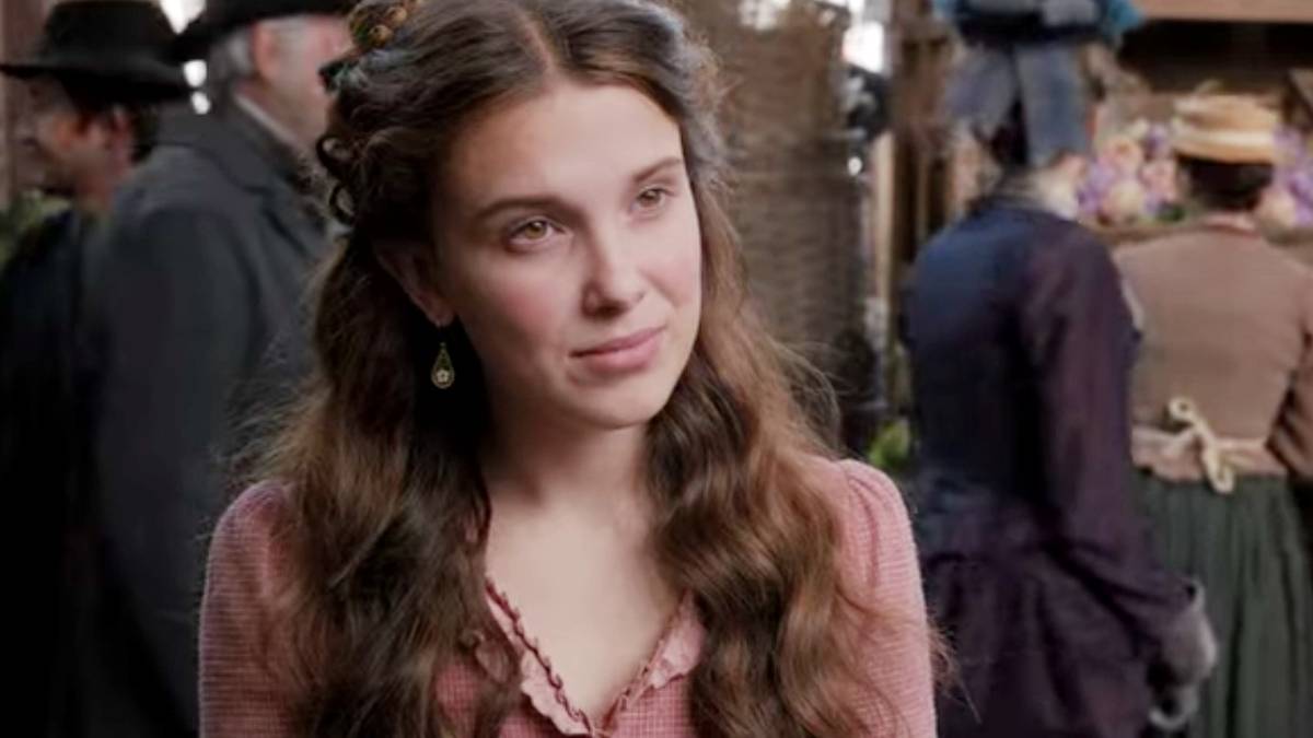 millie bobby brown enola holmes 2 dress Millie Bobby Brown returns in Enola Holmes 2 exclusive look