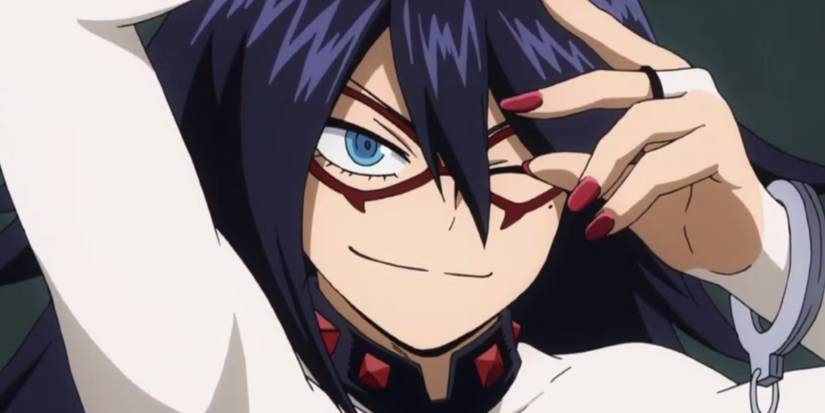 My Hero Academia character Nemuri Kayama or Midnight-Sensei Winking in a provocative way.